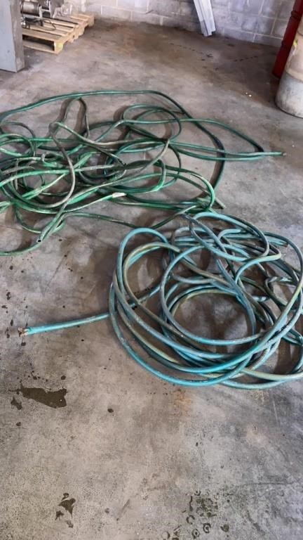 Pile of garden hoses