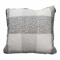 Grey and White Pillow 18x18