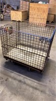 Rolling steel basket 40” x 31”, 37” high