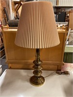 Brass lamp w shade