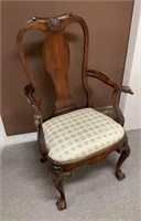 Antique Early Mahogany Chair w/ Ball & Claw Feet