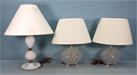 (3) Table Lamps