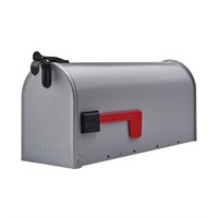 Grayson Gray  Medium  Steel  Post Mount Mailbox