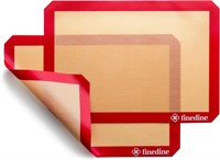 Fine Dine-Silicone Baking Mat Set  Red  3 Pack