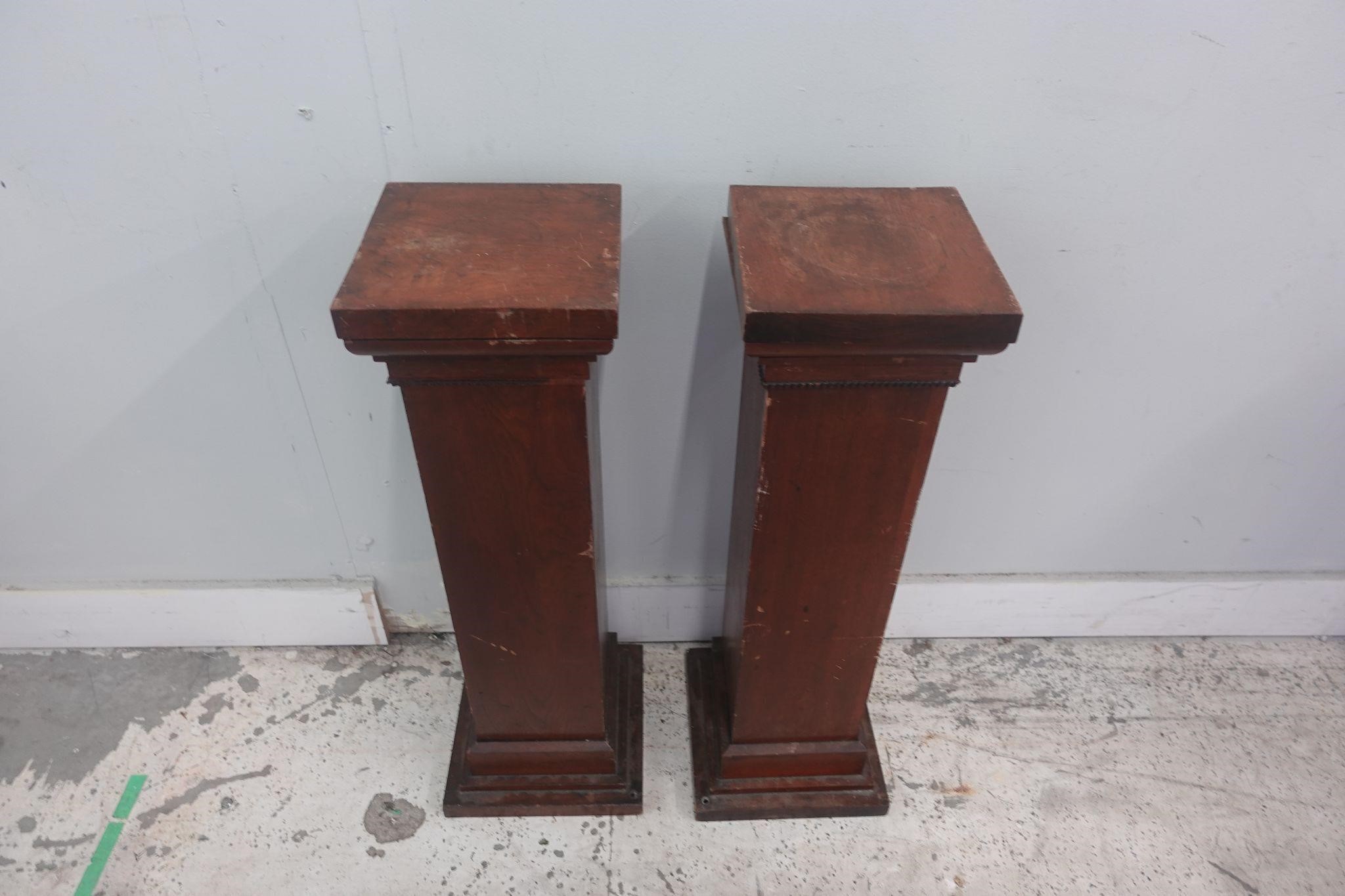 Vintage wood podiums