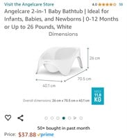 The Angelcare 2-in-1 Baby Bathtub
