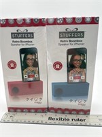 NEW Lot of 2- Pre-Wrapped Stuffers Retro Boombox