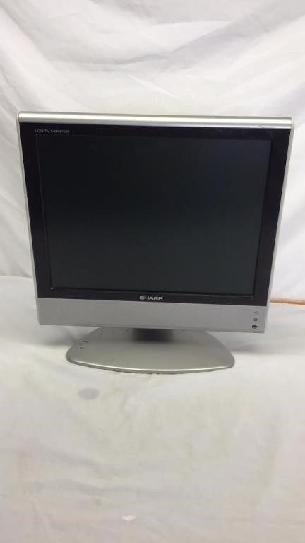 D4) SHARP LCD MONITOR, WORKS, NO POWER CORD