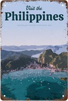 Philippines Vintage Tin Sign 8x12 Inch