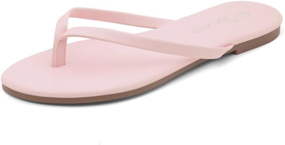 Shoe Land Womens Falema Flip Flops  11 Pink