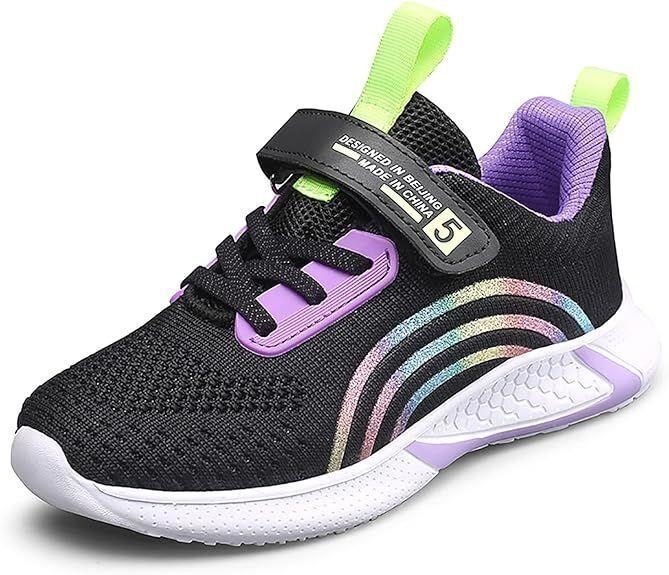 New $33  Kids Running Shoes 2 yr Black Purple