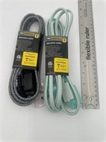 NEW Lot of 2-9ft Pro Essentials Braided Cord