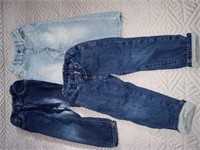 C9) 3T boys jeans. Gap fleece lined, ruum, and cat