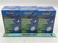 NEW Lot of 3-78ct Rexall Overnight Denture