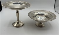 2 Sterling silver compote 6” & 3.5”