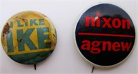 Original Nixon & Eisenhower Political Pins