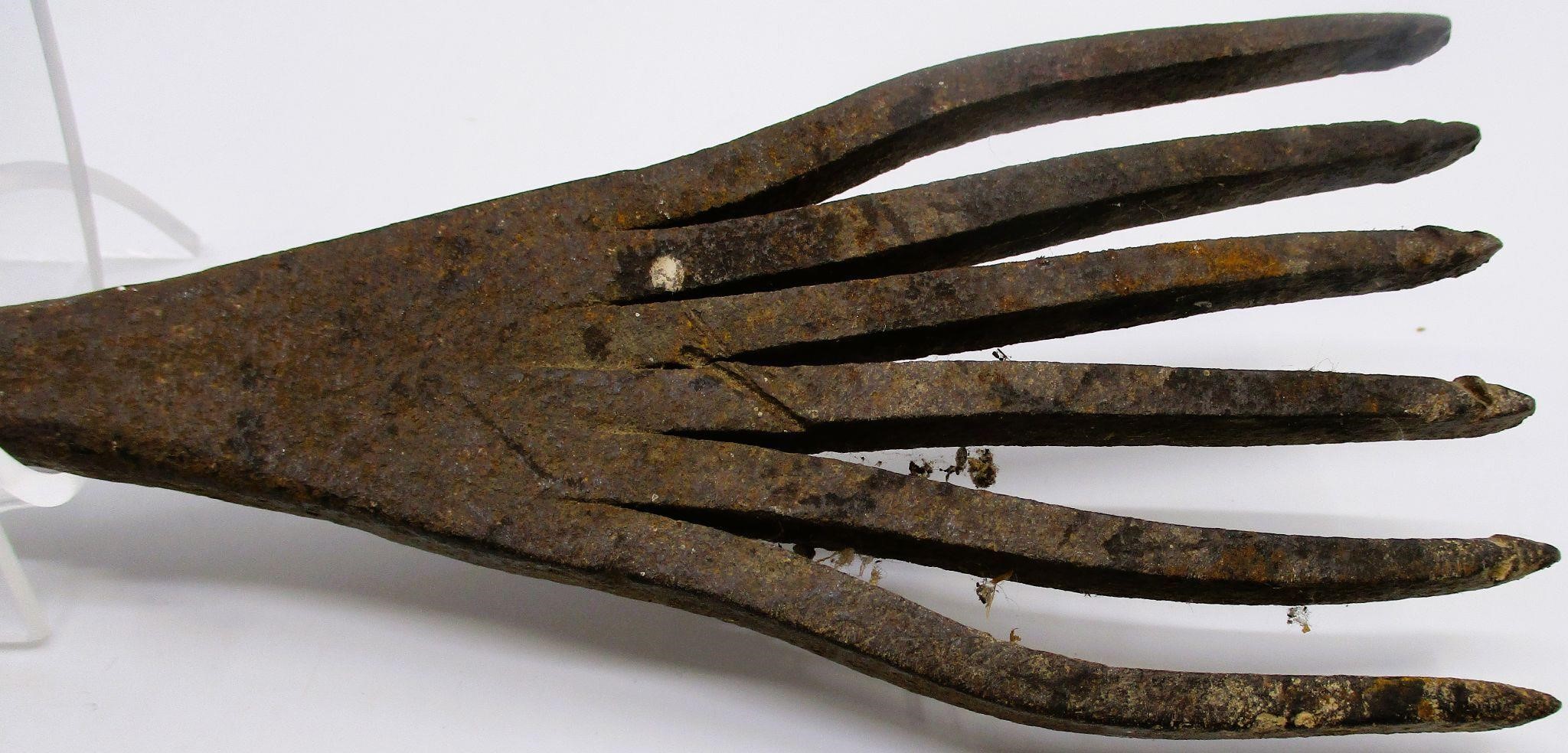 6 Tine Hand Forged Iron Eel Gig