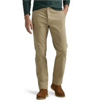 32x32  Sz-32 Lee Men's Flat Front Chino with Motio
