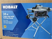 KOBALT 10 IN TABLE SAW WITH STAND