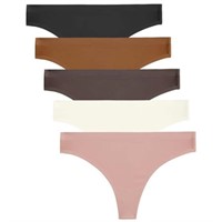 S  Sz S 5 Pack Seamless Thongs for Women  No Show