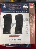 Copper Fit Elite Knee Sleeve S/M 2 Pack