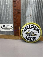SUPER BEE ROUND TIN SIGN, 16"