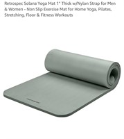Retrospec Solana Yoga Mat 1" Thick w/Nylon Strap