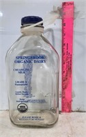Springbrook Organic Dairy Glass half Gallon Bottle