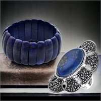 Lapis Lazuli Brilliance Ring & Bracelet