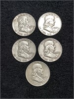5 - 1957 half dollars