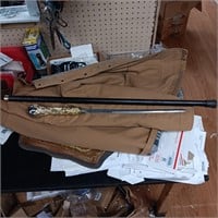 Gold Toned Wizard Sword Cane