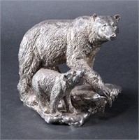 Sterling Silver Polar Bear Sculpture
