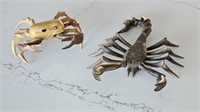 Wood Carvings: Scorpion & Crab