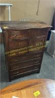 Antique Oak curved front dresser