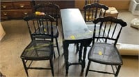 Drop leaf table and 4 chairs