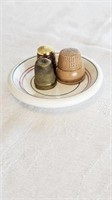 3 Thimble Collection w/ Small Plate