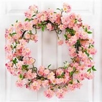Faux 30 Cherry Blossom Wreath