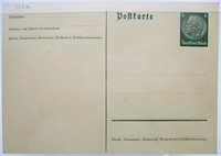 WWII Nazi German Hindenburg 6pf Unused Postcard