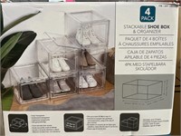 Stackable Shoebox Organizer 3-pack 15x12x9 inches