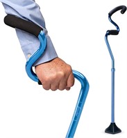 Adjustable Comfort Cane  Forearm Grip  Blue