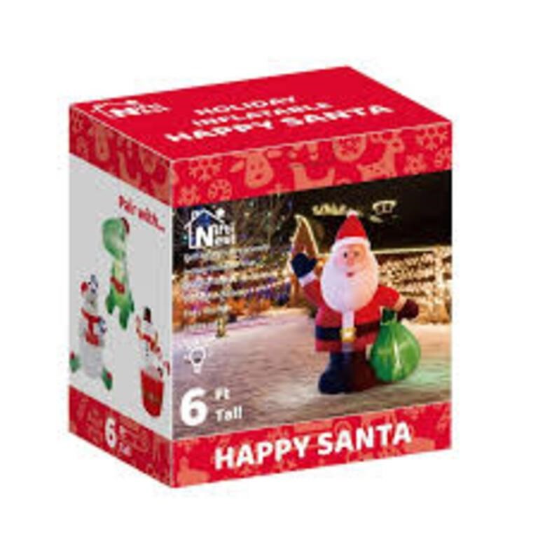 Nifti Nest Outdoor Santa Claus Yard Inflatable  6'