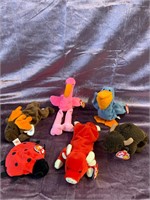 Lot of 6 Ty Beanie Babies Minis Land Animals