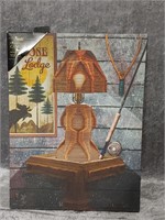 Flickering Light Canvas Moose Lodge 12 x16