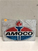 Amoco Metal Sign Approx 12x8