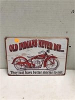 Indian Motorcycle Metal Sign Approx 12x8