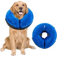 LNeck:15-19  Sz (L) Inflatable Dog Cone for Pets -