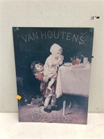 Van Houten’s Cocoa Metal Sign Approx 13x17