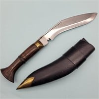 GURKA KUKRI 5.25" BLADE KNIFE W SHEATH 
MARKING