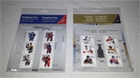 Hockey player stamp sets.