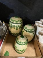 green ivy canister set
